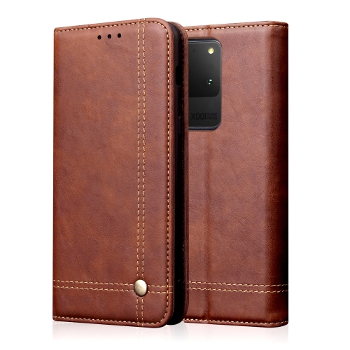 

For Galaxy S20 Ultra Retro Crazy Horse Texture Horizontal Flip Leather Case , with Card Slots & Holder & Wallet(Brown)