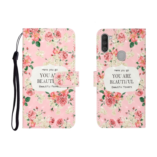 

For OPPO A11 3D Colored Drawing Horizontal Flip Leather Case with Holder & Card Slot & Wallet(Rose Flower)