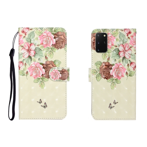 

For Galaxy S20 Plus 3D Colored Drawing Horizontal Flip Leather Case with Holder & Card Slot & Wallet(Big Flower Butterfly)