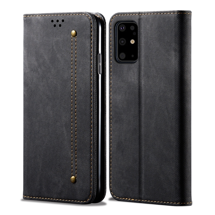 

For Galaxy S20 Denim Texture Casual Style Horizontal Flip Leather Case with Holder & Card Slots & Wallet(Black)