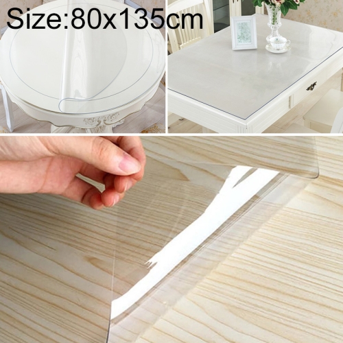 

Transparent Soft Glass Tablecloth Household Waterproof Tablecloth PVC Table Mat, Thickness: 1mm, Size:80x135cm