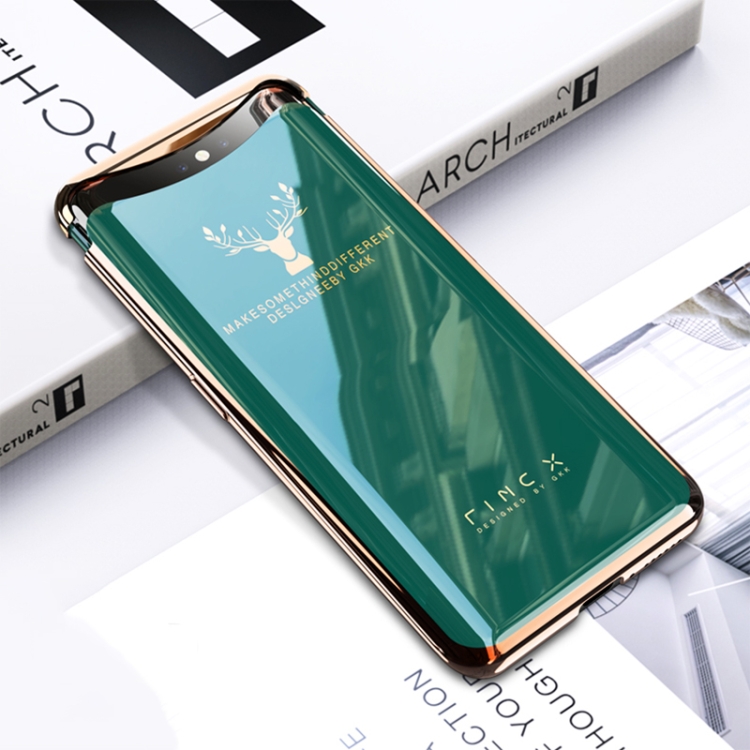 

For OPPO Find X GKK PC + Solid Color Plating Protective Case(Green)
