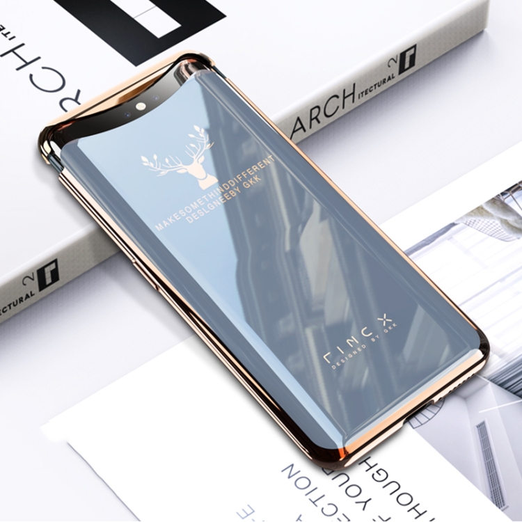 

For OPPO Find X GKK PC + Solid Color Plating Protective Case(Grey)