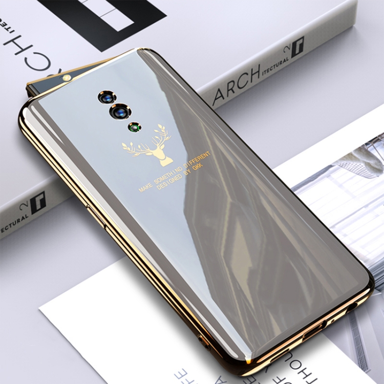 

For OPPO Reno GKK PC + Solid Color Plating Protective Case(Grey)