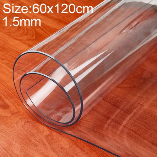 

60x120cm Waterproof Oilproof Transparent PVC Disposable Tablecloth Coffee Table Mat(1.5mm Transparent)