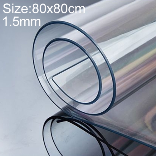 

80x80cm Waterproof Oilproof Transparent Disposable Tablecloth Coffee Table Mat(Unshrinking 1.5mm TPU Transparent)