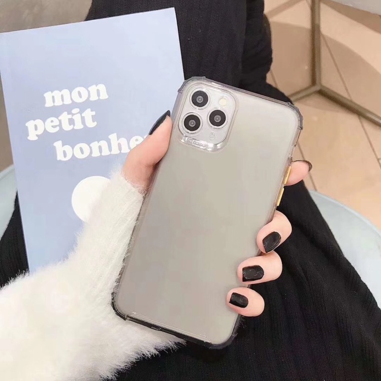 

For iPhone 11 Pro Max Shockproof TPU Transparent Protective Case(Black)