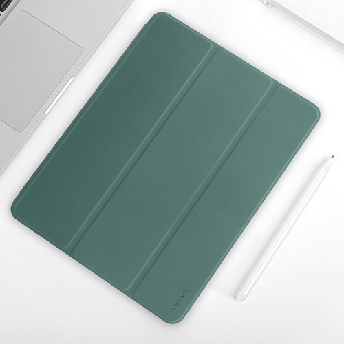 

For iPad Pro 11 (2020) USAMS US-BH588 Winto Series PU + TPU Horizontal Flip Leather Case with Holder & Sleep / Wake-up Function & Pen Slot(Green)