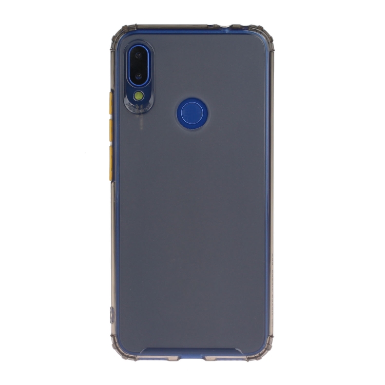 

For Xiaomi Redmi Note 7 Shockproof TPU Transparent Protective Case(Black)