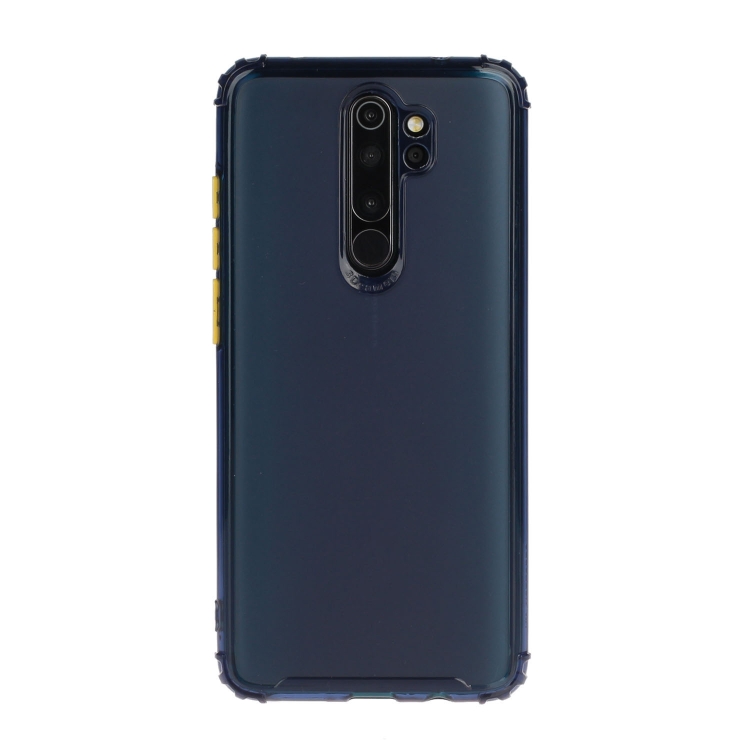 

For Xiaomi Redmi Note 8 Pro Shockproof TPU Transparent Protective Case(Dark Blue)