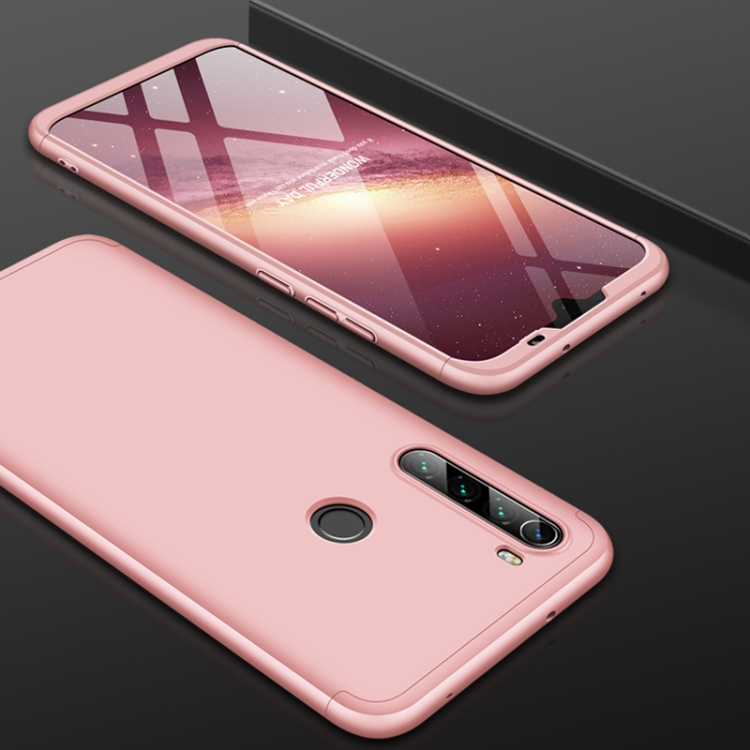 

For Xiaomi Redmi Note 8T GKK Three Stage Splicing Full Coverage PC Case(Rose Gold)