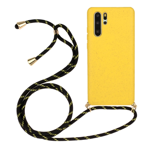 

For Huawei P30 Pro Wheat Straw Material + TPU Protective Case with Lanyard(Yellow)