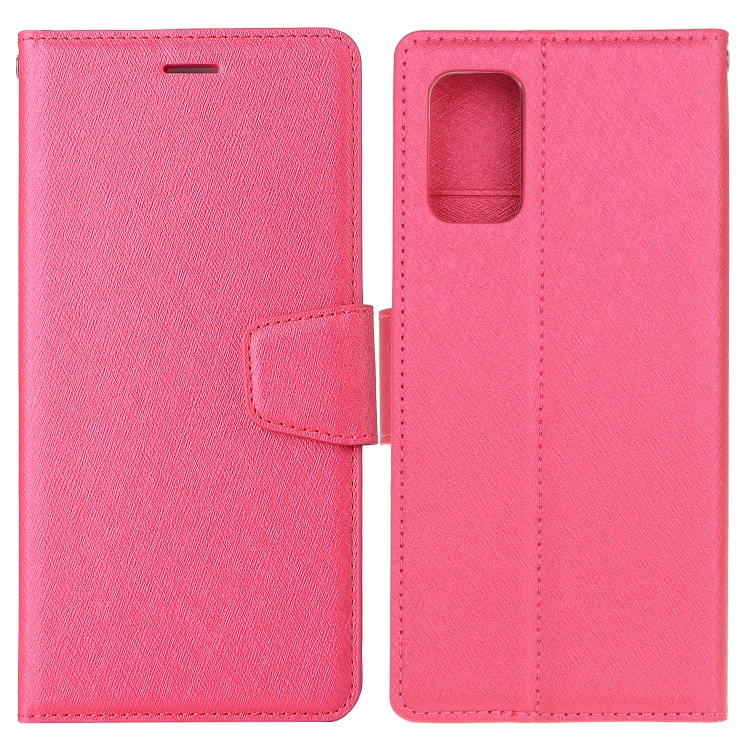 

For Galaxy A81 Silk Texture Horizontal Flip Leather Case with Holder & Card Slots & Wallet & Photo Frame(Rose Red)