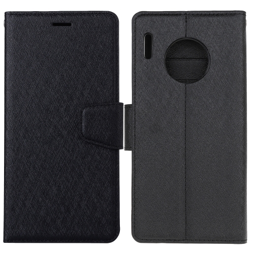 

For Huawei Mate 30 Pro Silk Texture Horizontal Flip Leather Case with Holder & Card Slots & Wallet & Photo Frame(Black)