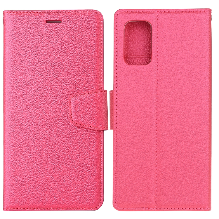 

For Huawei P40 Silk Texture Horizontal Flip Leather Case with Holder & Card Slots & Wallet & Photo Frame(Rose Red)