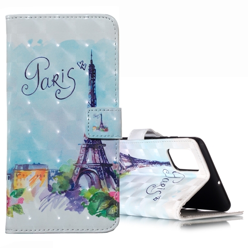

For Galaxy A71 3D Pattern Magnetic Suction Horizontal Flip Leather Case with Holder & Card Slots & Wallet & Photo Holder(Iron Tower)