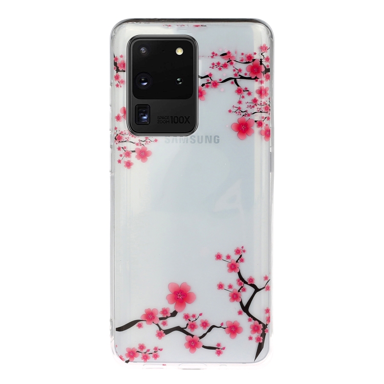 

For Galaxy S20 Ultra Transparent TPU Mobile Phone Protective Case(Plum Blossom)