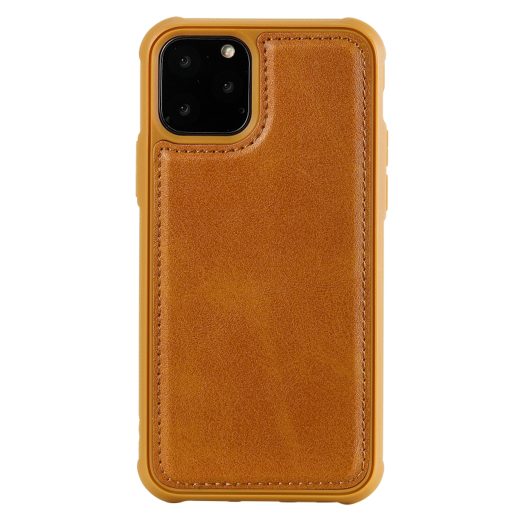 

For iPhone 11 Pro Magnetic Shockproof PC + TPU + PU Leather Protective Case(Brown)