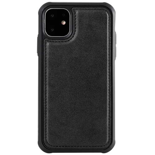 

For iPhone 11 Magnetic Shockproof PC + TPU + PU Leather Protective Case(Black)