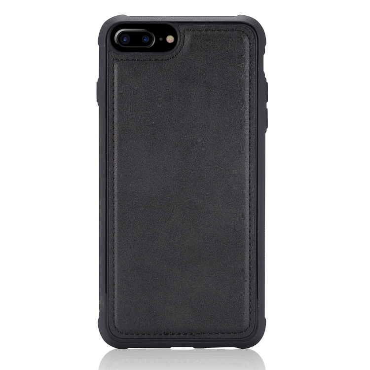 

For iPhone 7 Plus / 8 Plus Magnetic Shockproof PC + TPU + PU Leather Protective Case(Black)