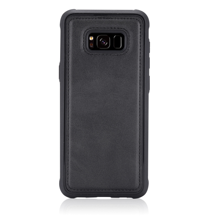 

For Galaxy S8 Magnetic Shockproof PC + TPU + PU Leather Protective Case(Black)