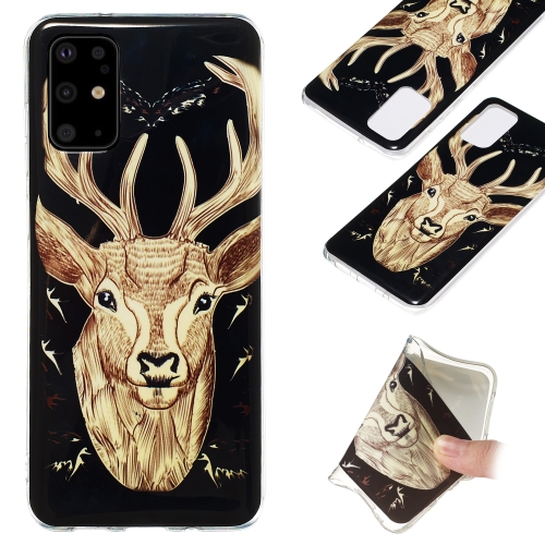 

For Galaxy S20+ Luminous TPU Mobile Phone Protective Case(Deer Head)