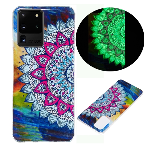 

For Galaxy S20 Ultra Luminous TPU Mobile Phone Protective Case(Half-flower)