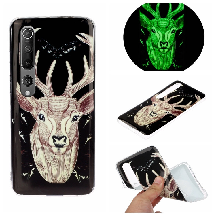 

For Xiaomi Mi 10 Luminous TPU Mobile Phone Protective Case(Deer Head)
