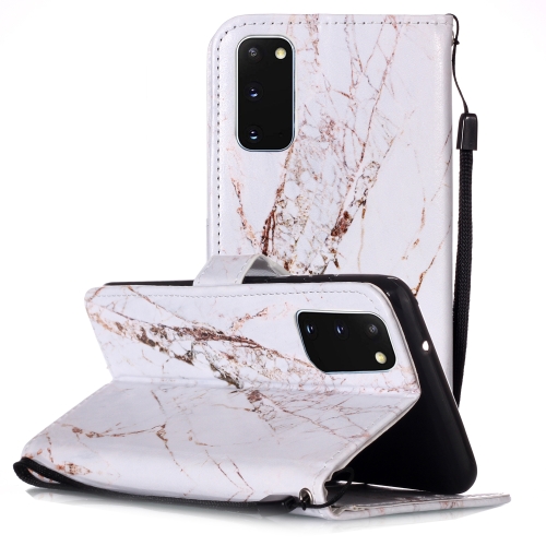 

For Galaxy A51 Painted Pattern Horizontal Flip Leather Case with Holder & Card Slots & Wallet(White Broken Stone)