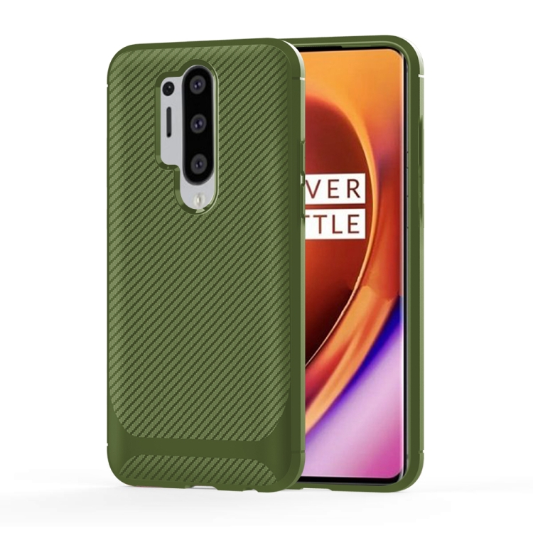 

For OnePlus 8 Pro Carbon Fiber Texture Shockproof TPU Protective Case(Green)