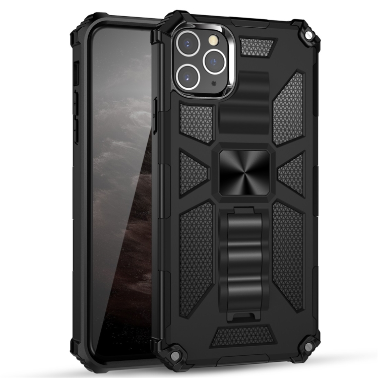 

For iPhone 11 Armor Shockproof TPU + PC Magnetic Protective Case with Holder(Black)