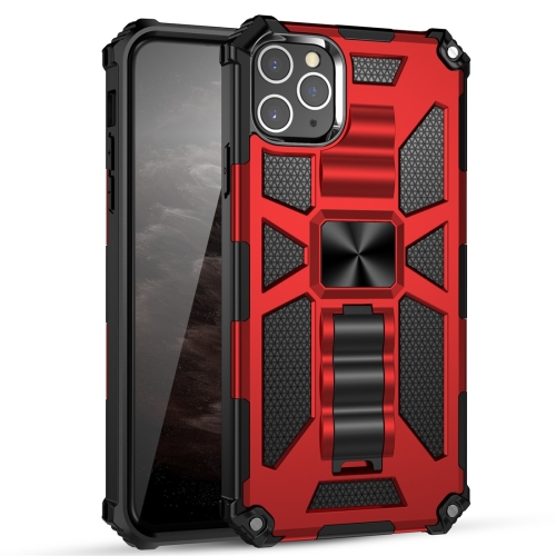 

For iPhone 11 Pro Armor Shockproof TPU + PC Magnetic Protective Case with Holder(Red)