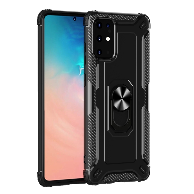 

For Galaxy S20 Shockproof Armor TPU Case with Ring Holder(Black)