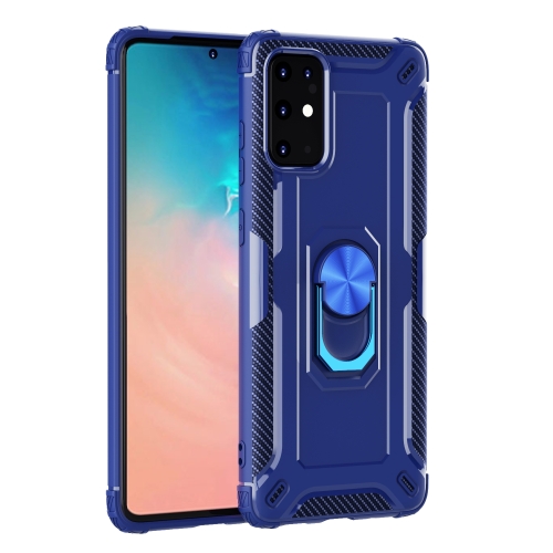 

For Galaxy S20 Shockproof Armor TPU Case with Ring Holder(Blue)
