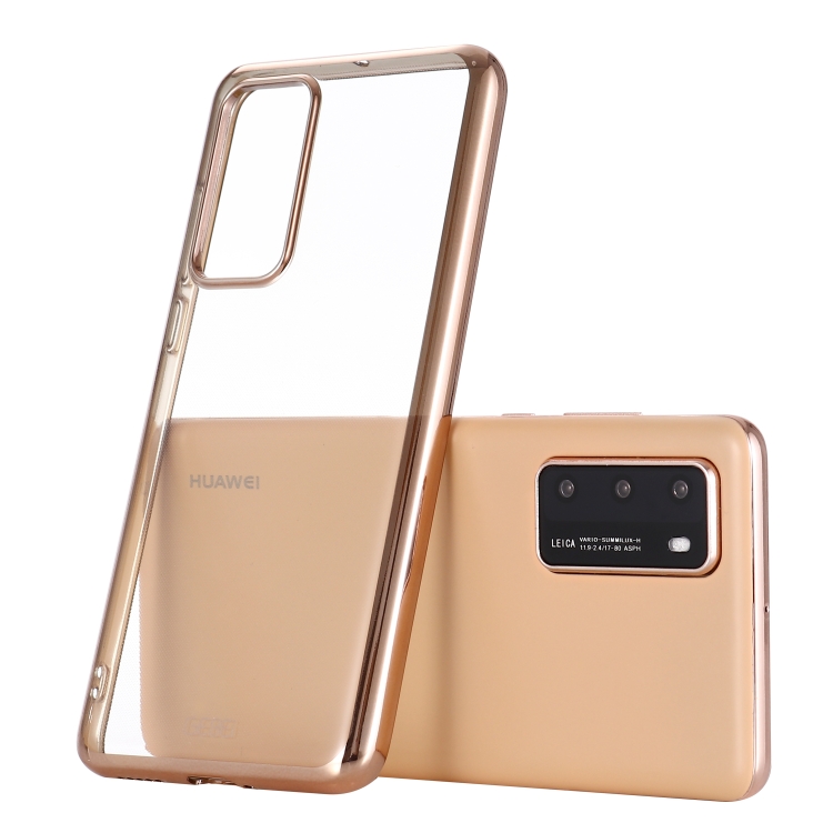 

For Huawei P40 Pro GEBEI Plating TPU Shockproof Protective Case(Gold)