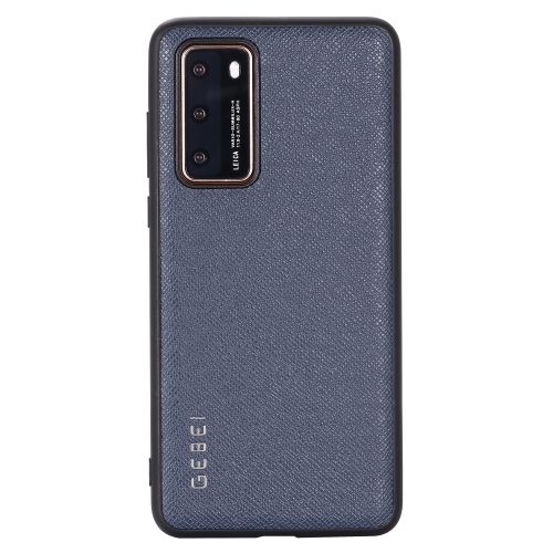 

For Huawei P40 GEBEI Full-coverage Shockproof Leather Protective Case(Blue)