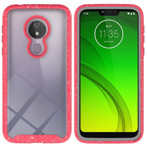 

For Motorola Moto G7 Power Shockproof Starry Sky PC + TPU Protective Case(Red)