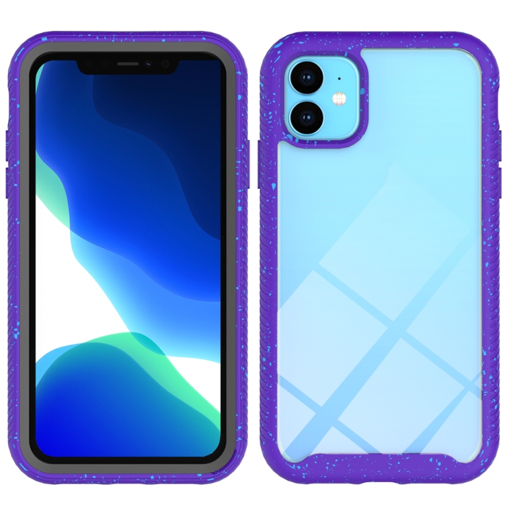 

For iPhone 11 Shockproof Starry Sky PC + TPU Protective Case(Purple)