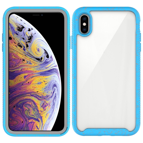 

For iPhone XS Max Shockproof Starry Sky PC + TPU Protective Case(Sky Blue)