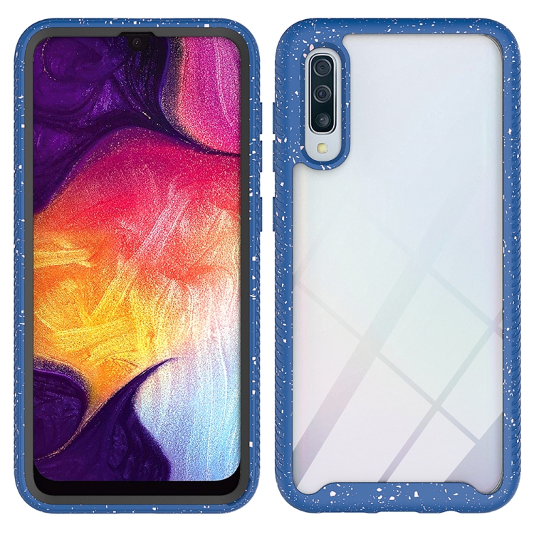

For Galaxy A50 Shockproof Starry Sky PC + TPU Protective Case(Blue)
