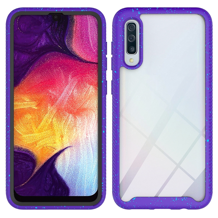 

For Galaxy A50 Shockproof Starry Sky PC + TPU Protective Case(Purple)
