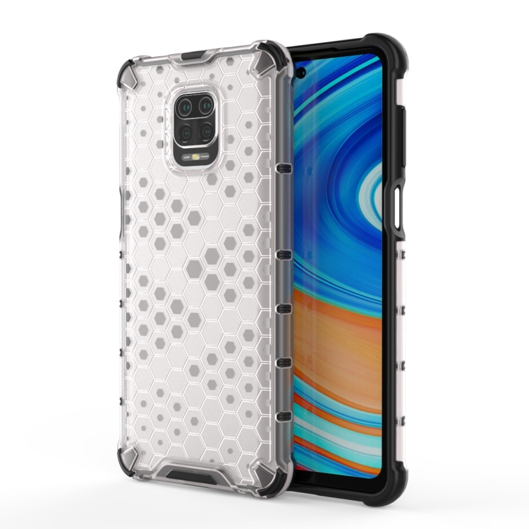 

For Xiaomi Redmi Note 9S Shockproof Honeycomb PC + TPU Protective Case(White)