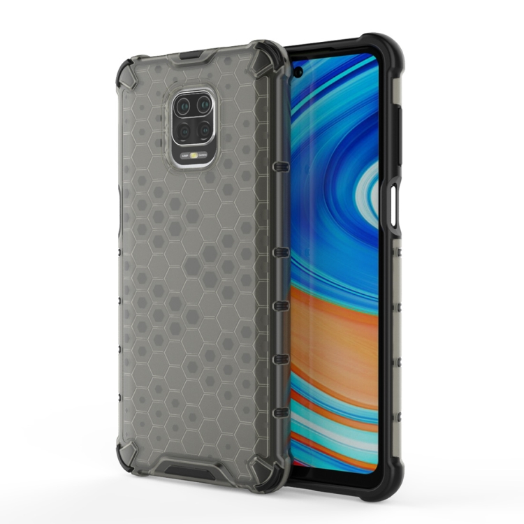 

For Xiaomi Redmi Note 9S Shockproof Honeycomb PC + TPU Protective Case(Black)