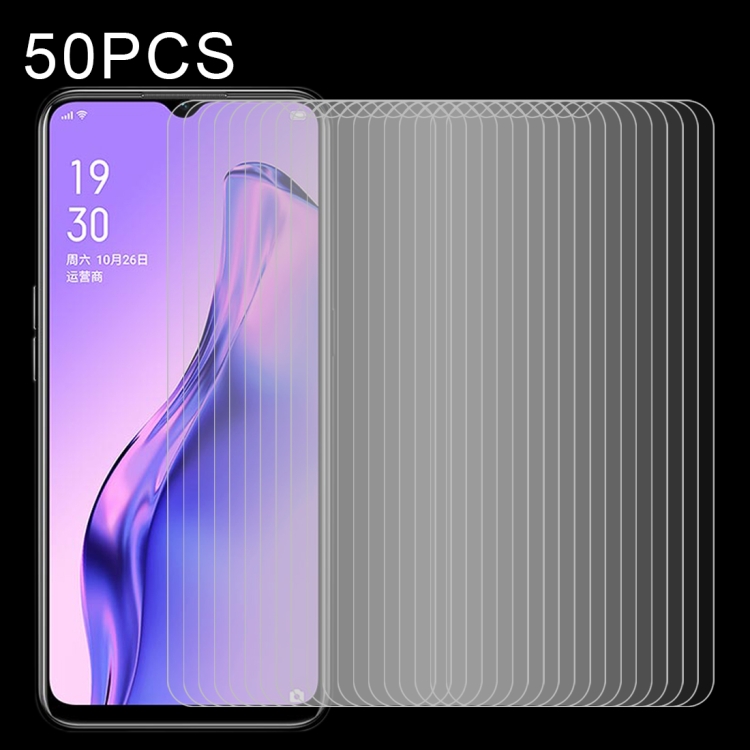

50 PCS 0.26mm 9H Surface Hardness 2.5D Explosion-proof Tempered Glass Non-full Screen Film For OPPO A31