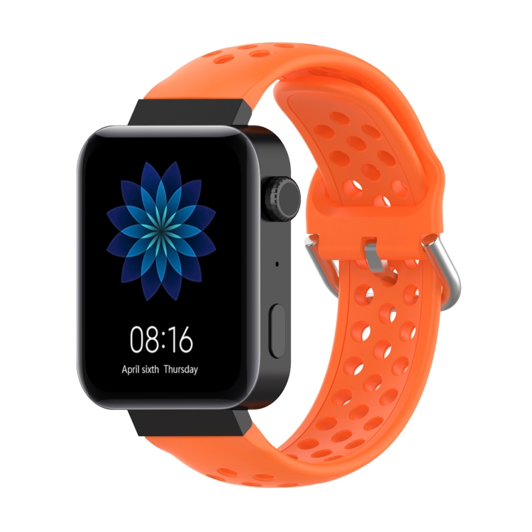 

For Xiaomi Watch / Huawei Honor S1 18mm Solid Color Sport Wrist Strap Watchband(Orange)