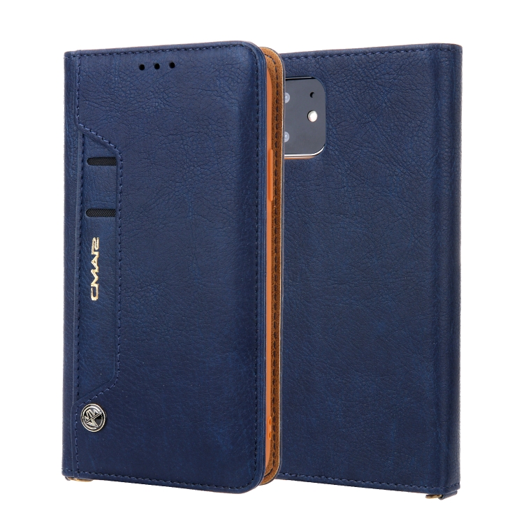 

For iPhone 11 CMai2 Kaka Series Litchi Texture Horizontal Flip Leather Case with Holder & Card Slots(Blue)