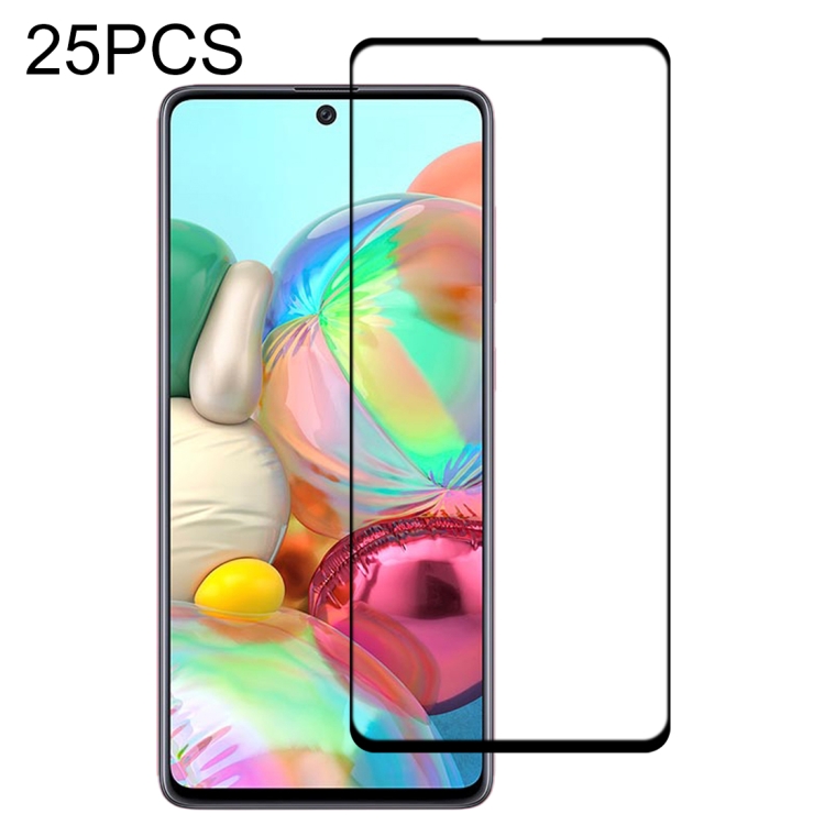 

25 PCS 9H Surface Hardness 2.5D Full Glue Full Screen Tempered Glass Film For Galaxy A71