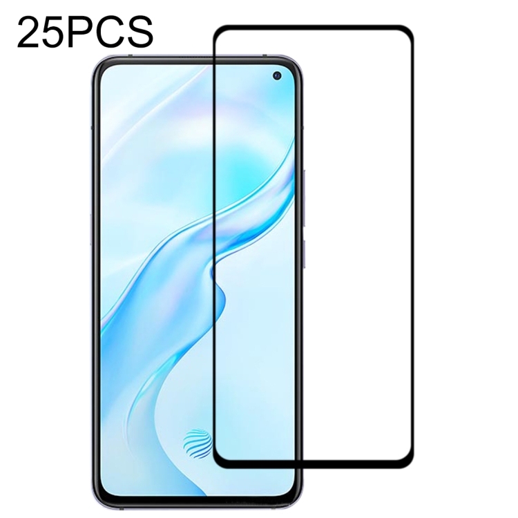 

25 PCS 9H Surface Hardness 2.5D Full Glue Full Screen Tempered Glass Film For Vivo X30 Pro
