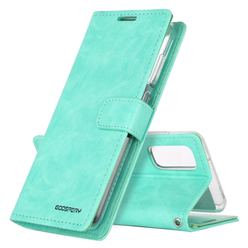 

For Galaxy S20 Plus GOOSPERY BLUE MOON DIARY Crazy Horse Texture Horizontal Flip Leather Case With Bracket & Card Slot & Wallet(Mint Green)