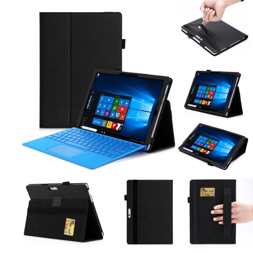

WY-867A For Microsoft Surface Pro 7 2019 / Pro 6 2018 / Surface Pro 2017 / 5 / 4 / 3 12.3 inch Universal Matte Litchi Texture PU Leather Tablet PC Protective Cover with Keyboard Slot & Bracket & Hand Support & Card Slots Function(Black)